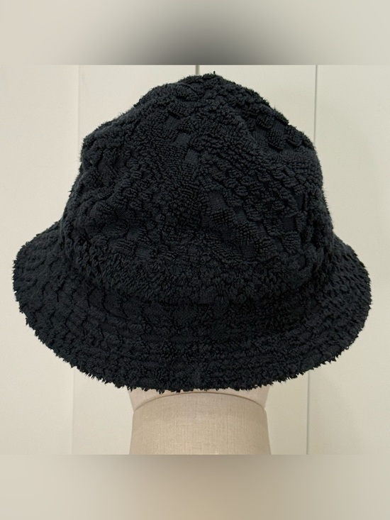 Marine Serre Terry Cloth Bucket Hat Small Black Y2K Minimal Beach Trendy Chic main image 7